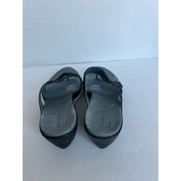 Merrell Veranda Eve Comfort Air Cushion Thong Black Gray Slip On Sandals Sz 9 - Picture 4 of 9